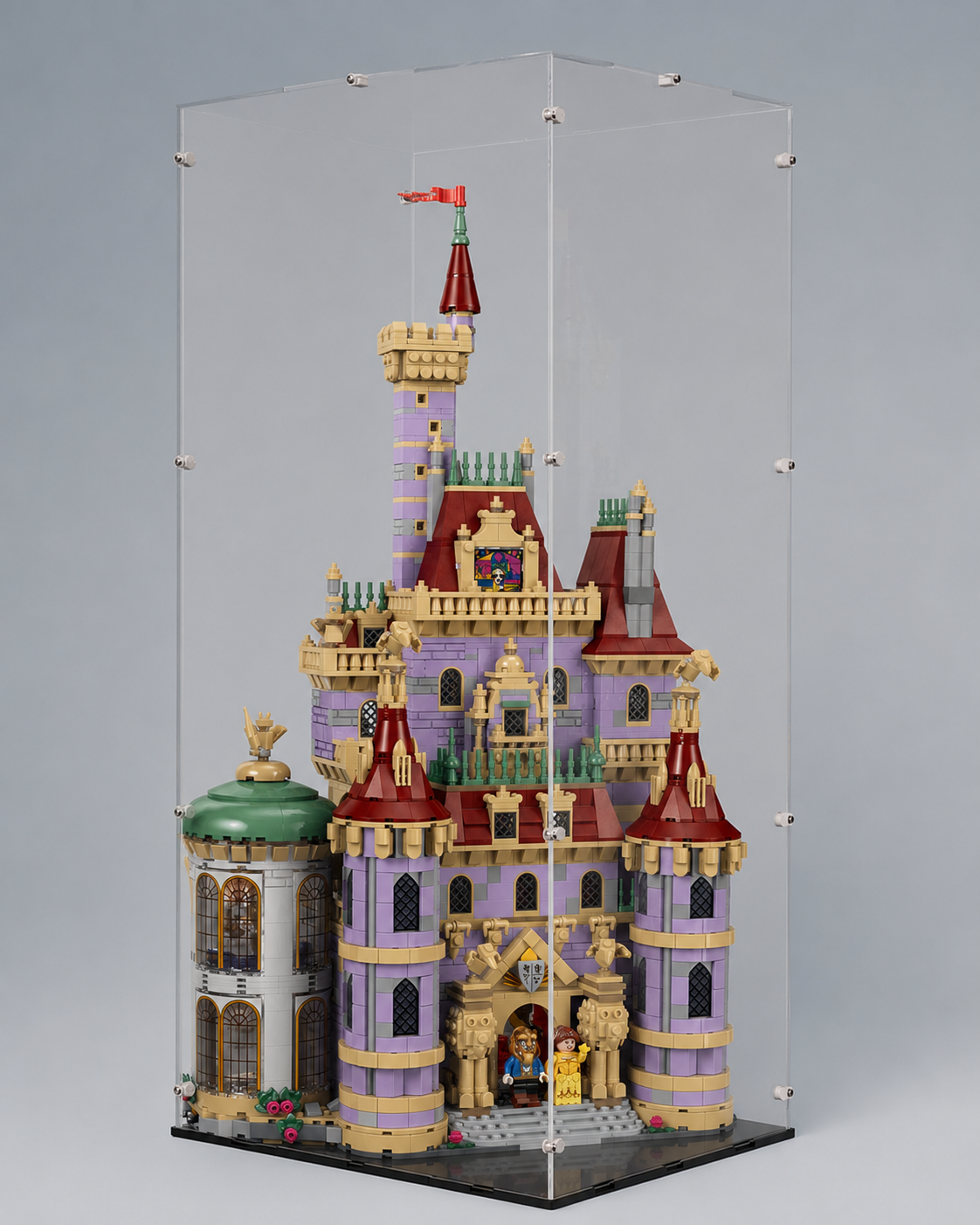 Acrylglas Vitrine Haube für Ihr Lego Modell Schloss aus "Die Schöne und das Biest" 43263
