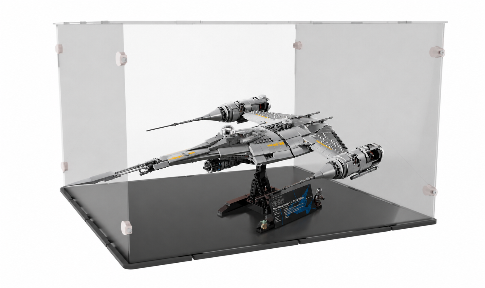 Acrylglas Vitrine Haube für Ihr LEGO Modell N-1 Starfighter des Mandalorianers 75442