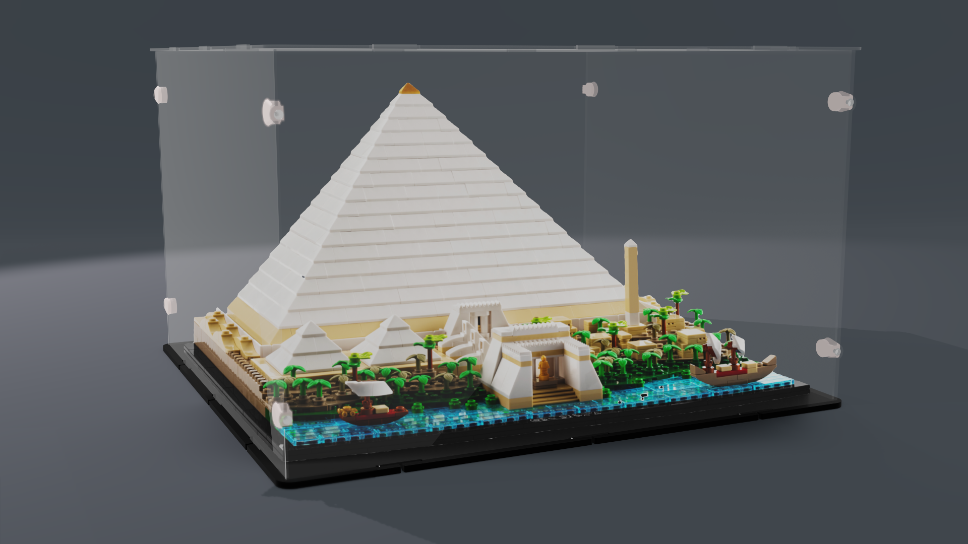 Acrylglas Vitrine Haube für Ihr LEGO® Cheops Pyramide 21058