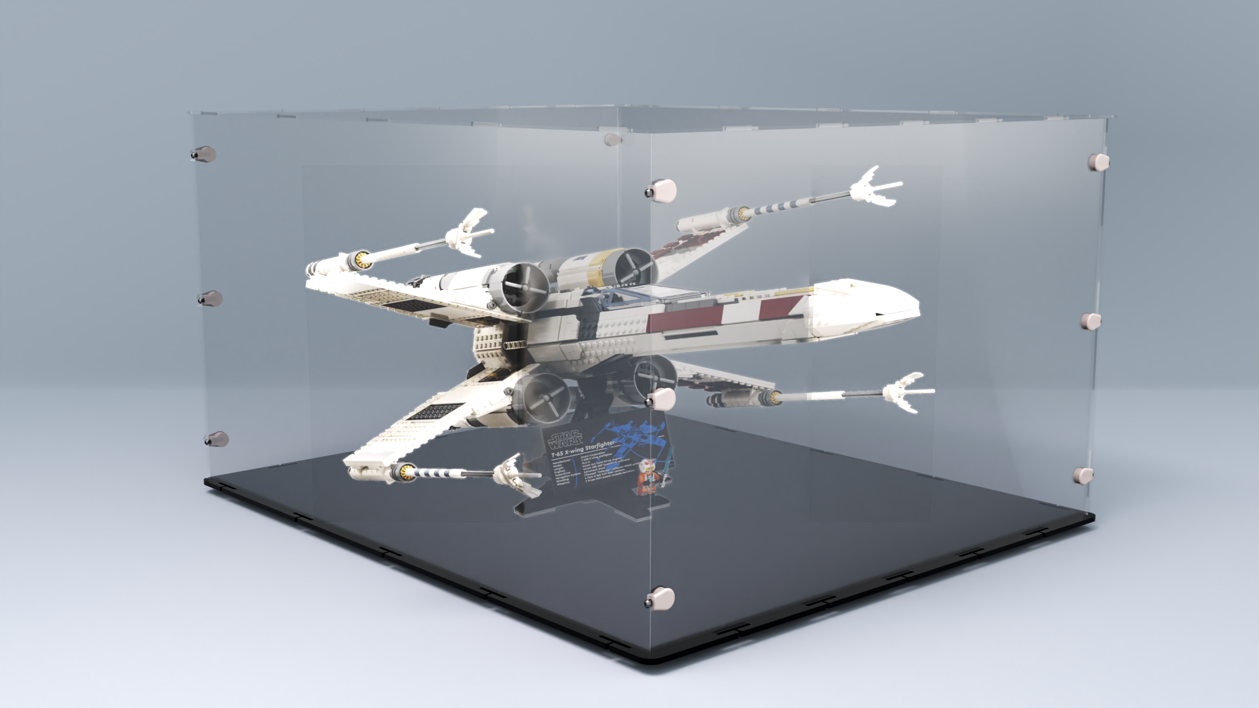 Acrylglas Vitrine Haube für Ihr LEGO® Modell X-Wing Starfighter 75355