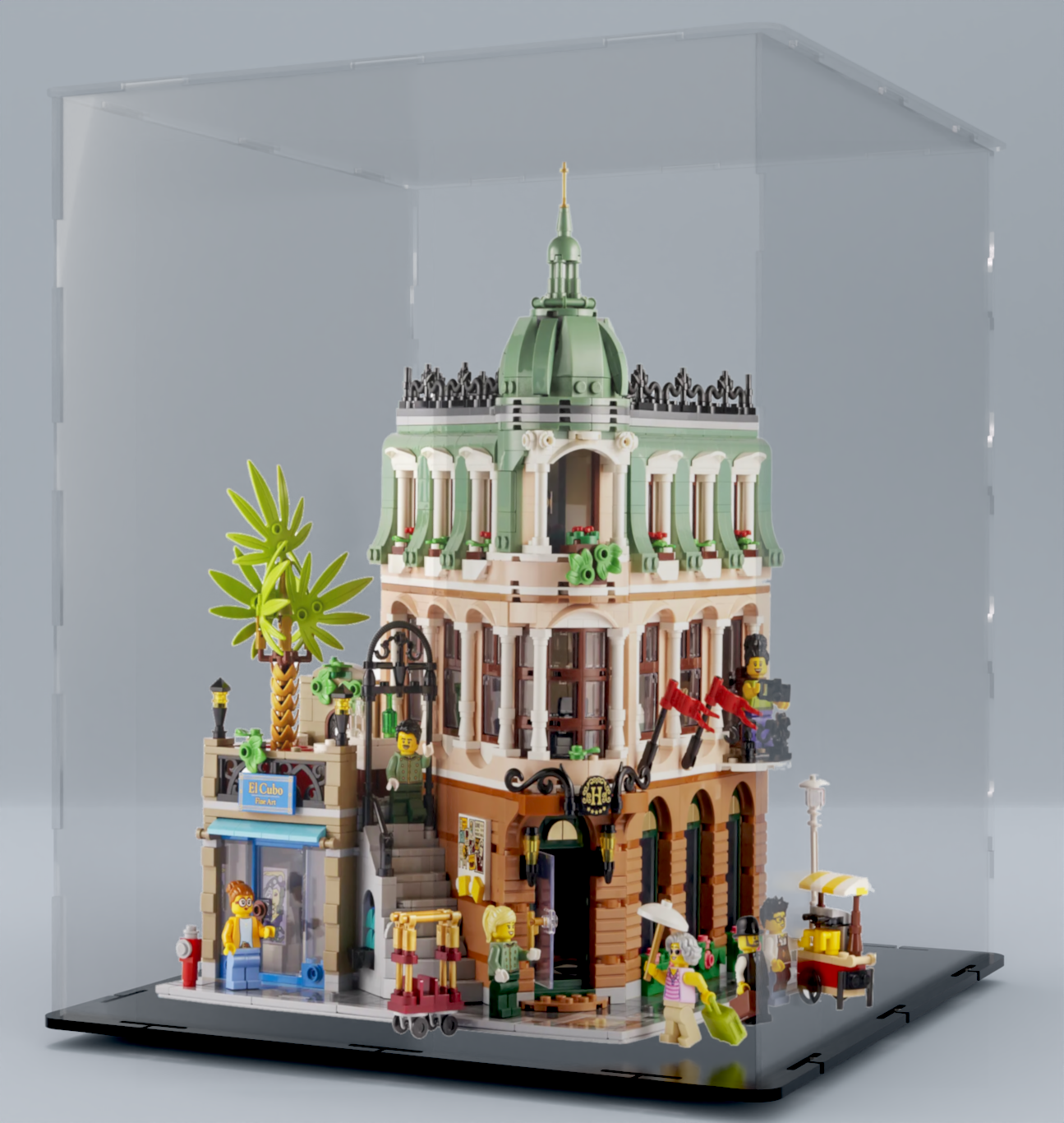 Acrylglas Vitrine Haube für Ihr LEGO® Modell  Boutige Hotel 10297
