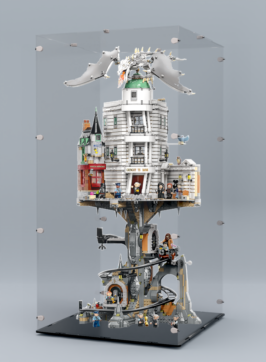 Acrylglas Vitrine Haube für Ihr LEGO® Modell  Gringotts Zauberbank 76417