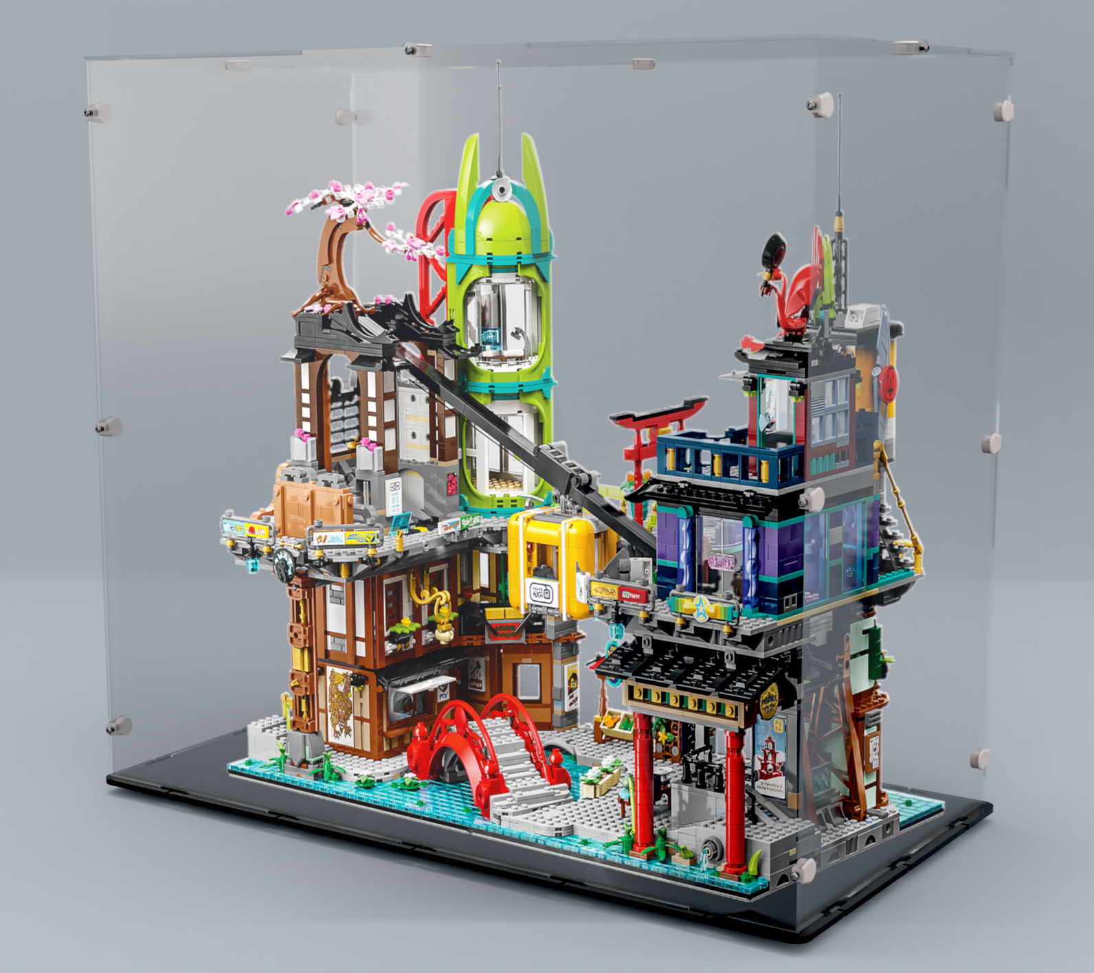 Acrylglas Vitrine Haube für Ihr Lego Modell Die Märkte vo Ninjago City 71799